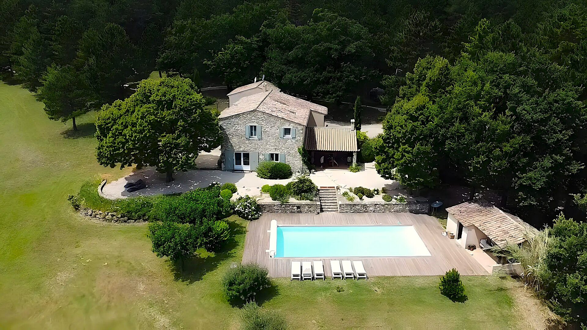Vue aérienne du Domaine de la Pigne